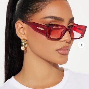 Fashion Nova Bold Red Sunglasses